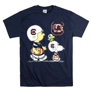 South Carolina Gamecocks Snoopy And Friends Football Helmets T-Shirt