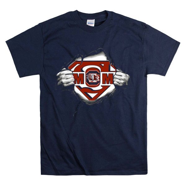 South Carolina Gamecocks Super Mom Emblem T Shirt 1 Navy
