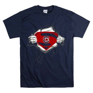 South Carolina Gamecocks Superman Shield Emblem Burst T-Shirt