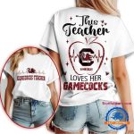 Gamecocks Teacher Appreciation Month Vintage All-Over Print T Shirt