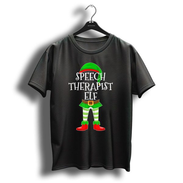 Speech Therapist Elf Matching Family Christmas Holiday T Shirt 1 t shirt 1