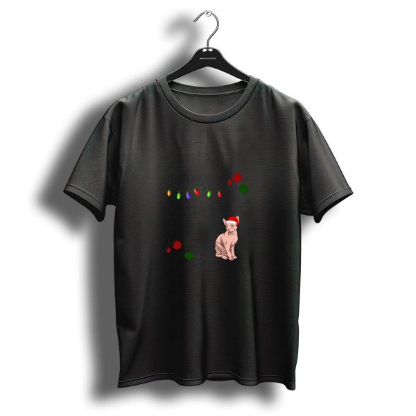 Sphynx Around The Christmas Tree Cat Lights Ornaments T Shirt 1 t shirt 1