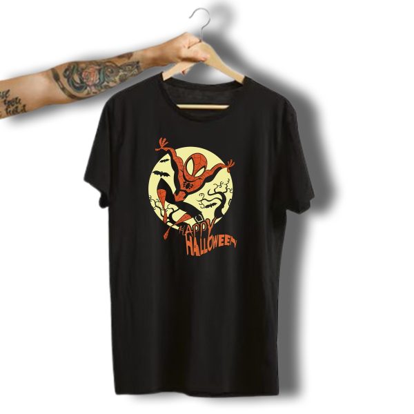 Spider Man Happy Halloween Moonlight T Shirt t shirt 1