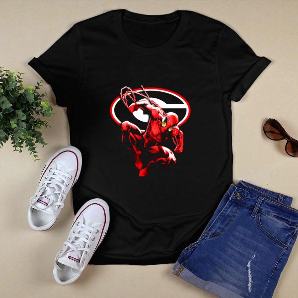Spiderman Georgia Bulldogs t shirt 1
