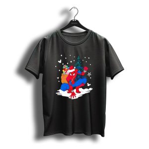Spiderman Santa Christmas Tree Snow Presents T-Shirt