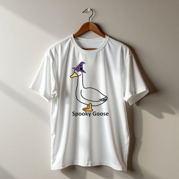 Spooky Goose Witch Hat Funny Goose Halloween T Shirt t shirt 1