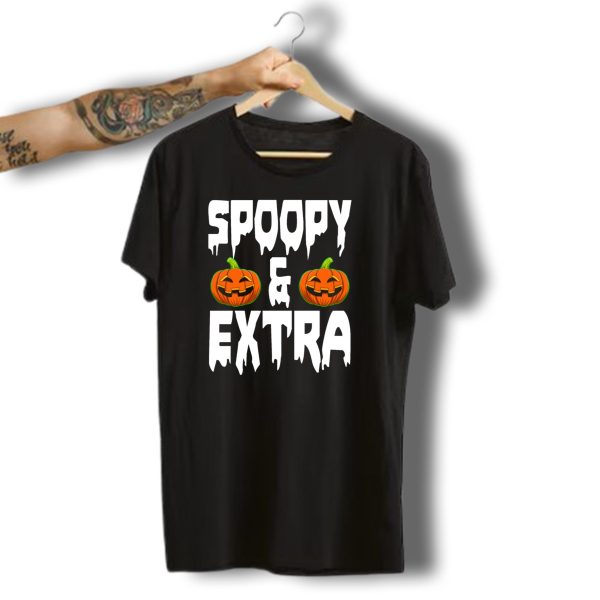 Spoopy And Extra Funny Halloween Horror Scary Pumpkins T Shirt t shirt 1