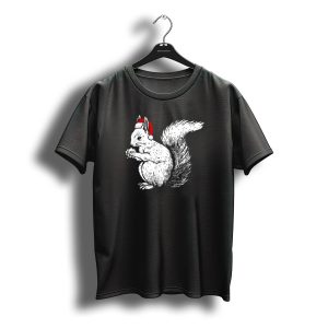 Squirrel Christmas Santa Hat Squirrel T-Shirt