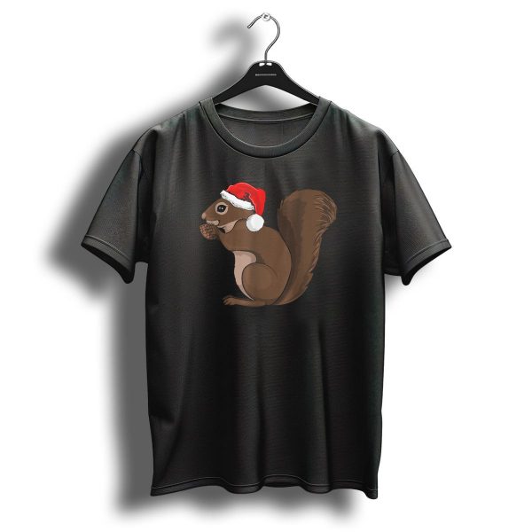 Squirrel Santa Hat Merry Christmas Tree Festive Holiday Magic T Shirt 1 t shirt 1