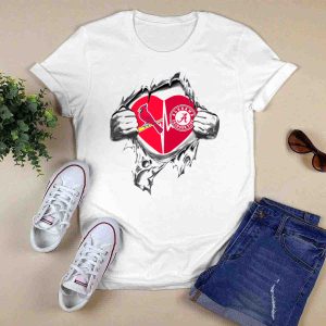 St Louis Cardinals Alabama Crimson Tide Heart Logo Fan Symbol T-Shirt