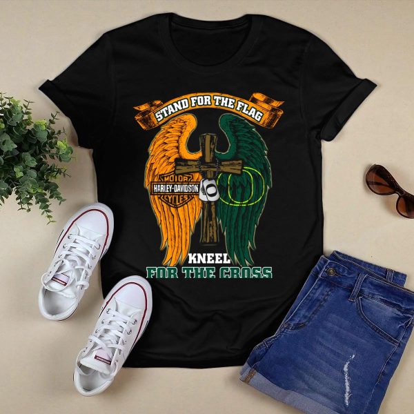 Stand For The Flag Kneel For The Cross HD Oregon Ducks T Shirt 1