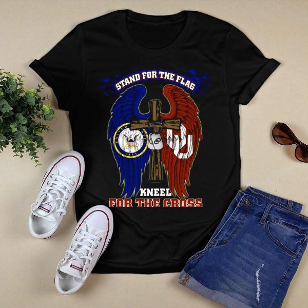 Stand For The Flag Kneel For The Cross Us Navy Oklahoma Sooners T Shirt 1