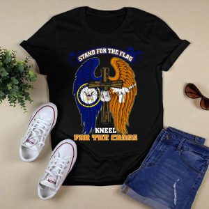 Stand For The Flag Kneel For The Cross Us Navy Texas Longhorns T-Shirt