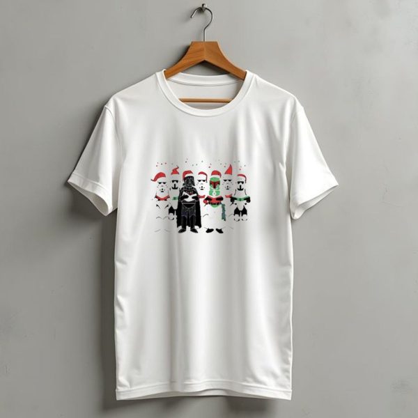 Star Wars Characters Santa Hats Singing Christmas Carols T Shirt 1 t shirt 1