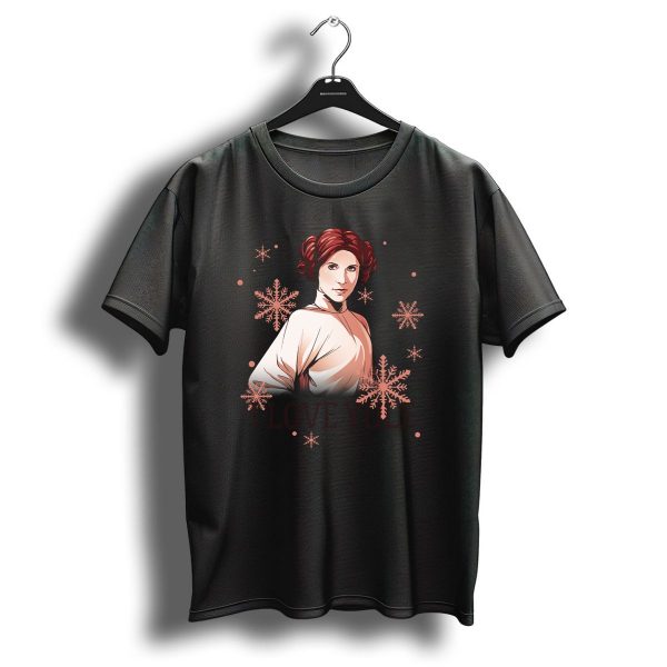 Star Wars Leia I Love Yule Christmas Snowflake Iconic Princess T Shirt 1 t shirt 1
