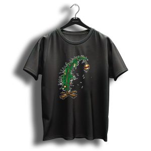 Stealing Christmas Presents Grinch Style Droopy Tree With Bauble T-Shirt