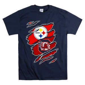 Steelers Gamecocks Ripped T-Shirt