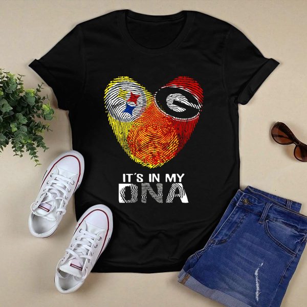 Steelers Georgia Bulldogs Its In My DNA T Shirt 1