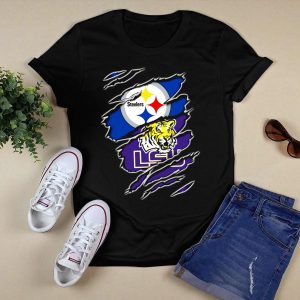 Steelers Lsu Tigers Logo Fusion T-Shirt