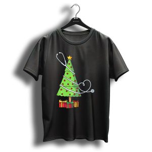 Stethoscope Doctor Medical Christmas Tree With Festive Presents T Shirt