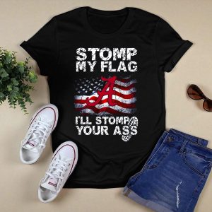 Stomp My Flag Alabama Crimson Tide American Flag Stomp Your Ass T Shirt
