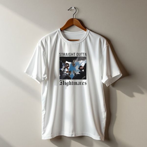 Straight Outta Nightmares Horror Halloween Characters T Shirt t shirt 1