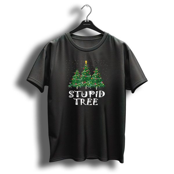 Stupid Tree Funny Disc Golf Christmas Trees Snowflakes T Shirt 1 t shirt 1