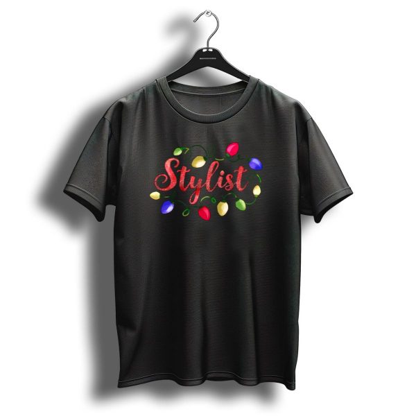 Stylist Christmas Attire With Festive Lights T Shirt 1 t shirt 1