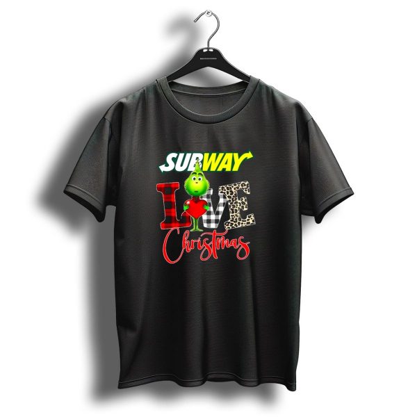 Subway Grinch Love Heart Christmas T Shirt 1 t shirt 1