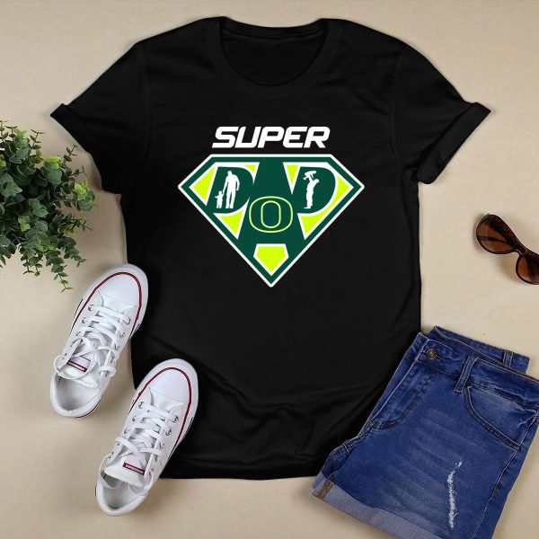 Super Dad Oregon Ducks Hero Shield T Shirt 1