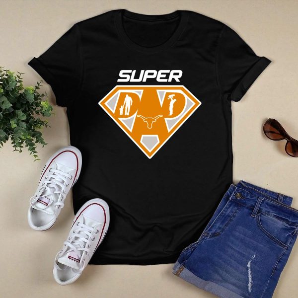Super Dad Texas Longhorns Iconic Symbol T Shirt Style 1 Black 1