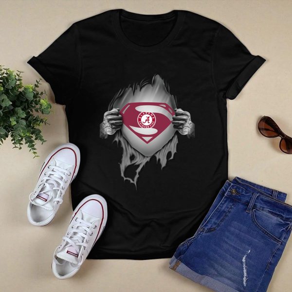 Superman Alabama Crimson Tide Inside Me shirt Style 1 Black 1