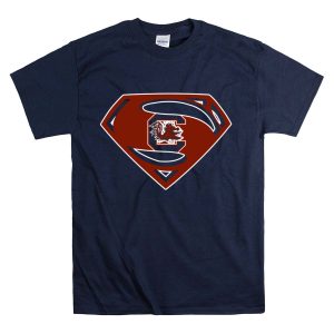 Superman Gamecocks Emblem With University Of South Carolina T-Shirt