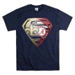 Superman New Orleans Saints Alabama Crimson Tide Bama Roll Tide Shield T Shirt