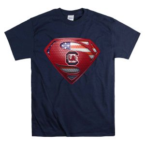 Superman South Carolina Gamecocks American Flag T-Shirt