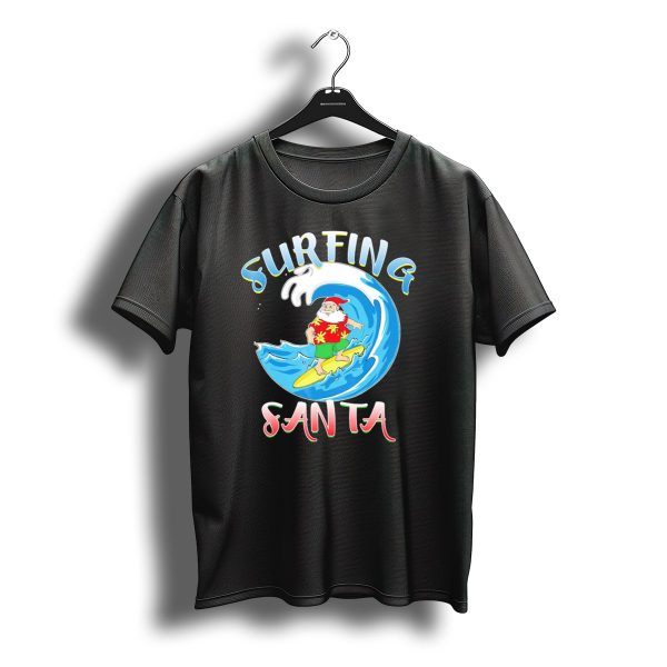 Surfing Summer Santa Christmas Wave T Shirt t shirt 1