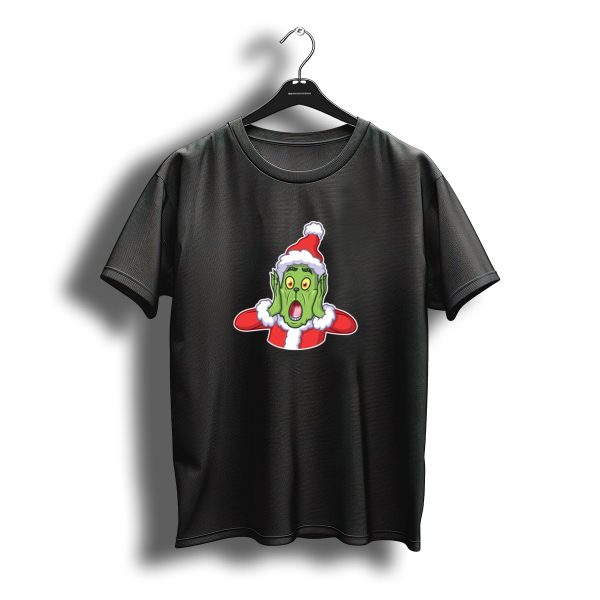 Surprise Face Green Christmas Santa T Shirt t shirt 1