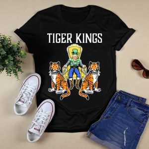 Tiger Kings Notre Dame Fighting Irish Enthroned With Regal Tigers T-Shirt