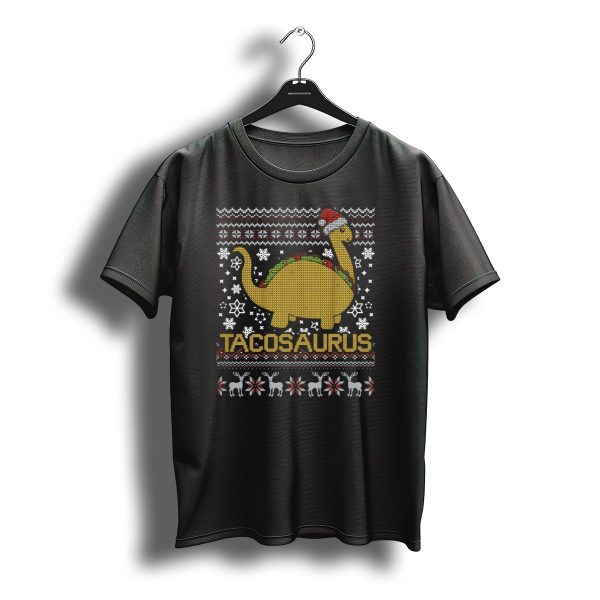 Tacosaurus Dino Taco Santa Ugly Christmas T Shirt t shirt 1