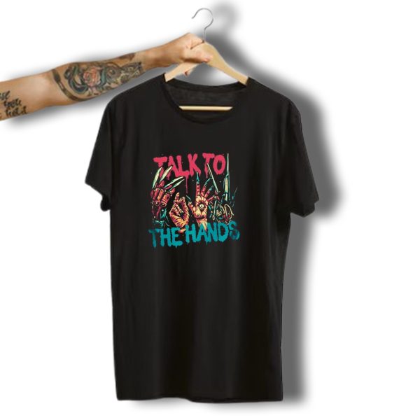 Talk To The Hands Halloween Horror Icons T Shirt t shirt 1