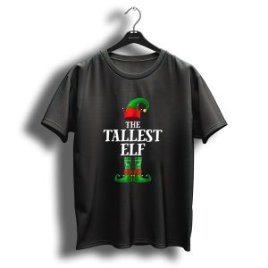 Tallest Elf Christmas Party Family Matching Holiday T-Shirt