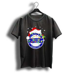 Tampa Bay Rays Baseball Club Santa Hat Christmas Lights T Shirt