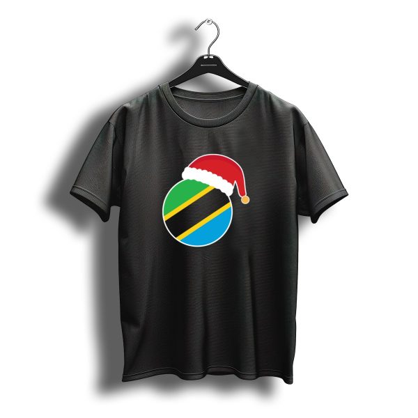 Tanzania Flag With Santa Hat Christmas T Shirt t shirt 1