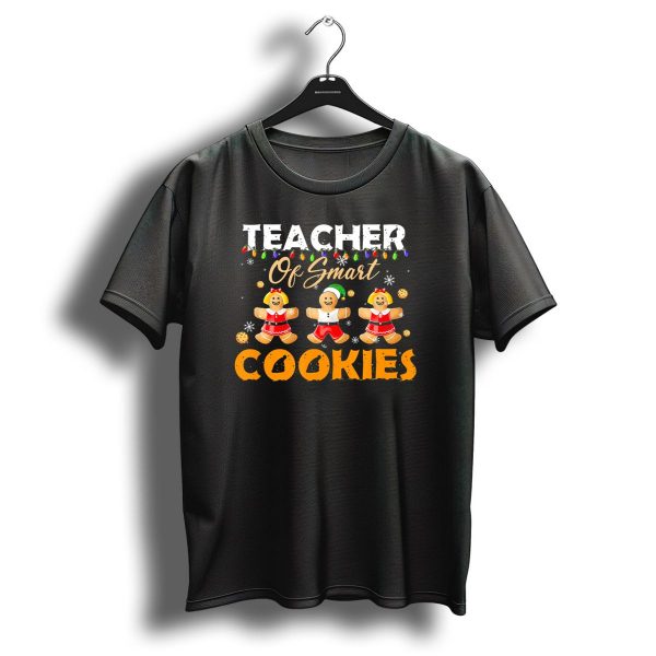 Teacher Of Smart Cookies Gingerbread Christmas Lights Fun T Shirt 1 t shirt 1