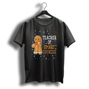 Teacher Of Smart Cookies Gingerbread Christmas Snowflakes T-Shirt