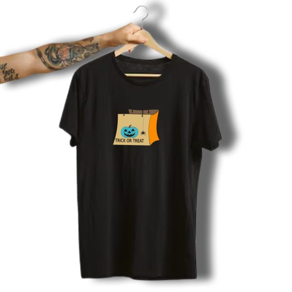 Teal Pumpkin Trick Or Treat Bag With Spider For Halloween Awareness T Shirt t shirt 1