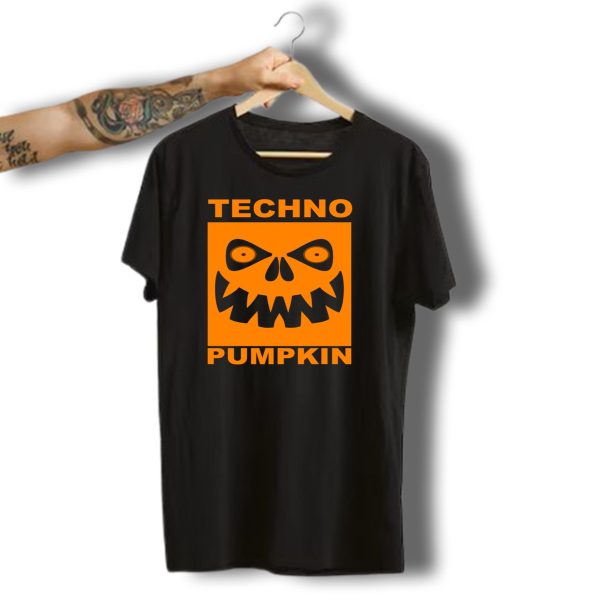 Techno Pumpkin Halloween Face T Shirt t shirt 1