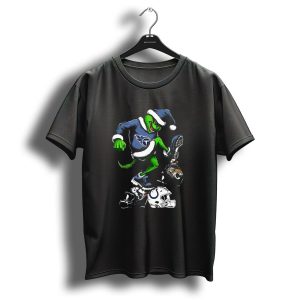 Tennessee Titans Grinch Stomping Jaguars Texans Colts Helmets Christmas T-Shirt