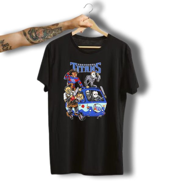 Tennessee Titans Nfl Horror Movie Characters Halloween Van T Shirt t shirt 1