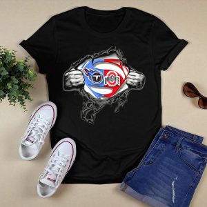 Tennessee Titans Ohio State Buckeyes Superman Emblem T Shirt